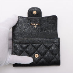 Chanel Flap Caviar Black Cardholder - Microchipped
