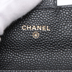 Chanel Flap Caviar Black Cardholder - Microchipped