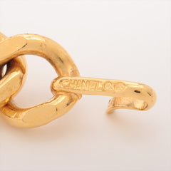 Chanel Coco Gold Chain Black Leather Belt Size 80cm Costume Jewellery