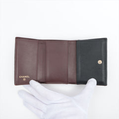 Chanel Compact Caviar Black Wallet - Microchipped