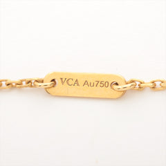 Van Cleef & Arpels Sweet Alhambra Mother Of Pearl MOP Necklace Yellow Gold