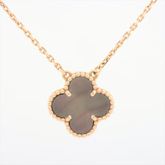 Van Cleef & Arpels Vintage Alhambra Grey Mother of Pearl Necklace