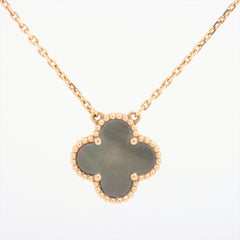 Van Cleef & Arpels Vintage Alhambra Grey Mother of Pearl Necklace