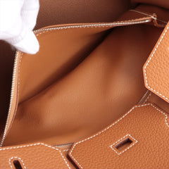 Hermes Birkin 35 Togo PHW Gold M Square Stamp