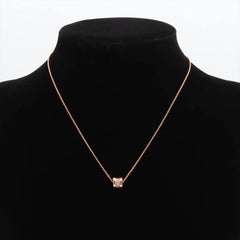 Bvlgari B.Zero 1 Mini Pavé Diamond Necklace Rose Gold