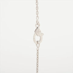 Van Cleef & Arpels Vintage Alhambra White Gold Guilloche Necklace