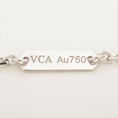 Van Cleef & Arpels Vintage Alhambra White Gold Guilloche Necklace