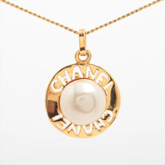 Chanel Logo Pearl Necklace