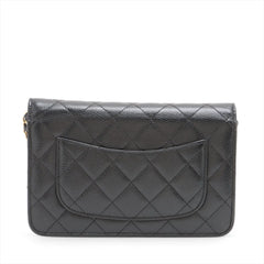 Chanel Caviar Wallet on Chain Black