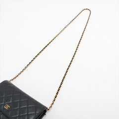 Chanel Caviar Wallet on Chain Black