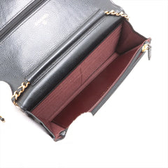 Chanel Caviar Wallet on Chain Black