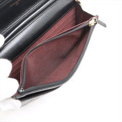 Chanel Caviar Wallet on Chain Black