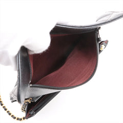 Chanel Caviar Wallet on Chain Black