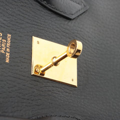 Hermes Birkin 35 Ardennes Noir D Square Stamp