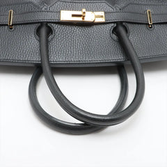 Hermes Birkin 35 Ardennes Noir D Square Stamp