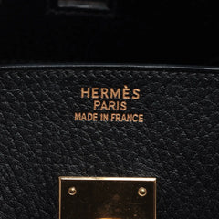 Hermes Birkin 35 Ardennes Noir D Square Stamp