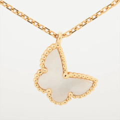 Van Cleef & Arpels Sweet Alhambra Butterfly Mother of Pearl Necklace