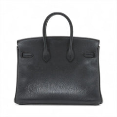 Hermes Birkin 25 Noir PHW R Square Stamp