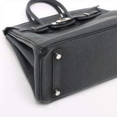 Hermes Birkin 25 Noir PHW R Square Stamp
