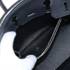 Hermes Birkin 25 Noir PHW R Square Stamp