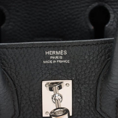 Hermes Birkin 25 Noir PHW R Square Stamp