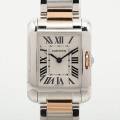 Cartier Tank Anglaise Pink Gold x Stainless Steel Watch W5310036
