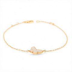 Van Cleef & Arpels Sweet Alhambra Butterfly White Mother Of Pearl Bracelet
