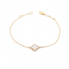 Van Cleef & Arpels Sweet Alhambra White Mother Of Pearl Bracelet