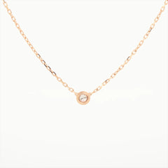 Cartier D'amour Small Model Diamond Necklace Pink Gold