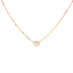 Cartier D'amour Small Model Diamond Necklace Pink Gold