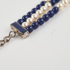 Chanel Costume Pearl Bracelet (Blue/White)