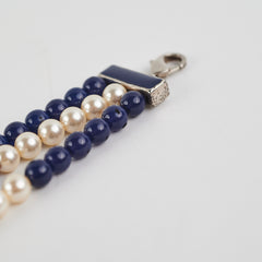 Chanel Costume Pearl Bracelet (Blue/White)
