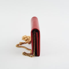 Gucci Red Wallet On Chain WOC
