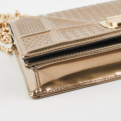 Christian Dior Diorama Wallet On Chain Gold WOC