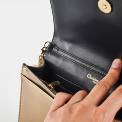 Christian Dior Diorama Wallet On Chain Gold WOC