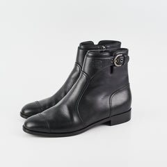 Chanel Black Lambskin Boots (Size 40)