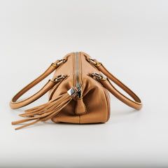 Chanel Boston Beige Caviar Shoulder Bag