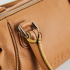 Chanel Boston Beige Caviar Shoulder Bag