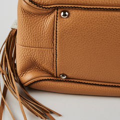 Chanel Boston Beige Caviar Shoulder Bag