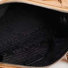 Chanel Boston Beige Caviar Shoulder Bag