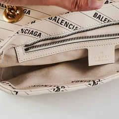 Gucci X Balenciaga Collab Marmont Small White