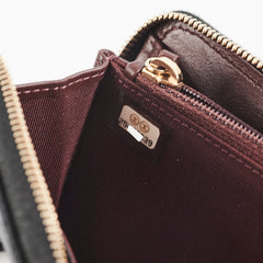 Chanel Zipper Wallet Caviar Black