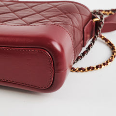 Chanel Small Gabrielle Dark Red