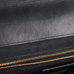 Saint Laurent Large Envelope Leather Black Shoulder Bag