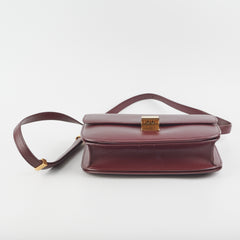 Celine Medium Box Burgundy Crossbody Bag