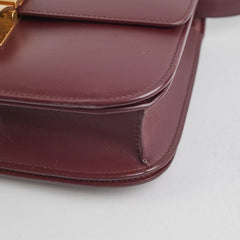 Celine Medium Box Burgundy Crossbody Bag