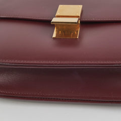 Celine Medium Box Burgundy Crossbody Bag
