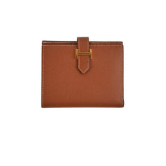 Hermes Bearn Compact Gold Epsom Wallet