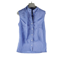 Louis Vuitton Slesveless Lavaliere Blouse Blue Size 34