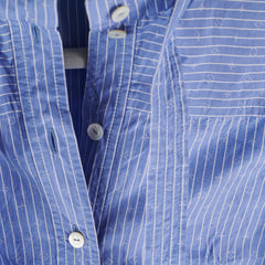 Louis Vuitton Slesveless Lavaliere Blouse Blue Size 34